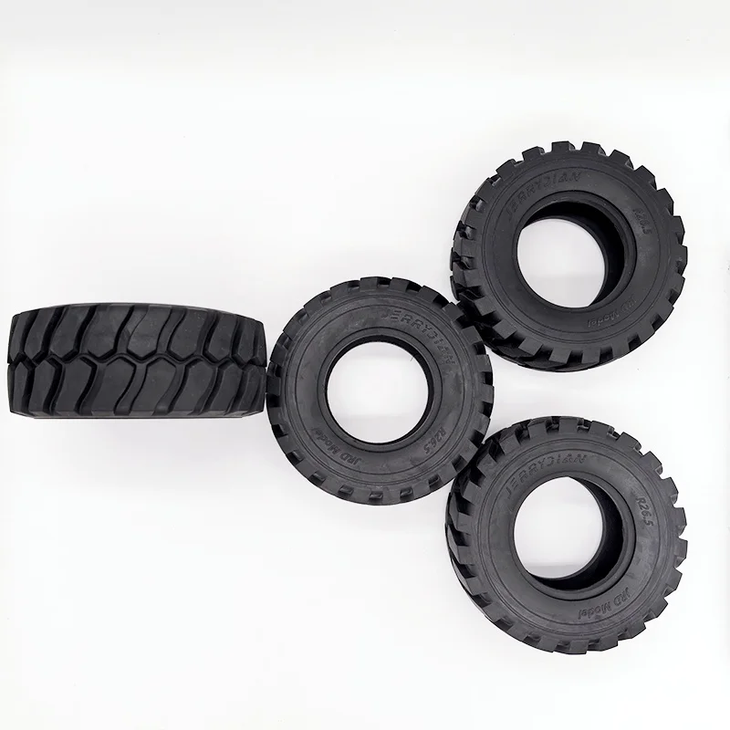 RC MODEL Jerrydian 1/2/3/4/5/6 PCS Wheel Rubber Tyres 110mm for Remote Control 1/15 Hydraulic Loader Rc Car Accessories