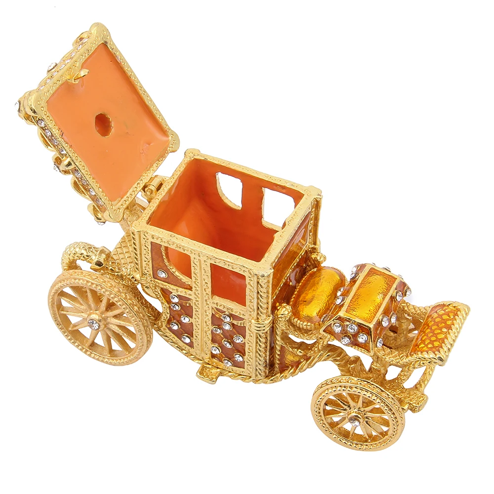 Imagem -05 - Qifu-carriage Shape Gift Caixas para Jóias Artesanato Vintage