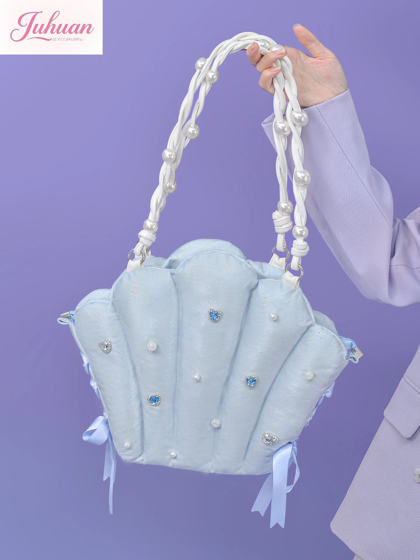 

Original Large Capacity Beach Shell Bag Y2k Commuter Shoulder Oblique Span Bag Sweet Lolita Girl Out of The Street Tote Bag Girl