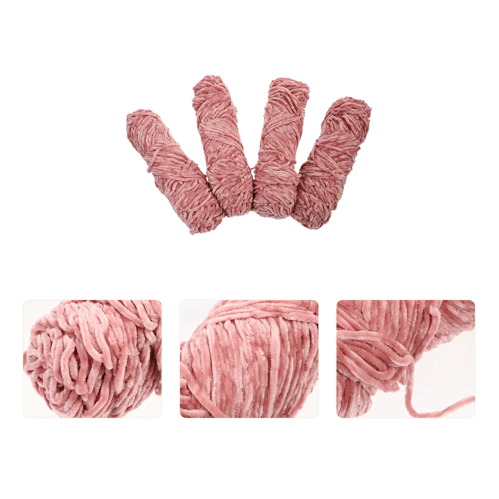 

4pcs Colorful Gold Velvet Chenille Yarn DIY Wool Hand knitted Scarf Thread Material Crocheted Portable Warm Baby Animal Clothes