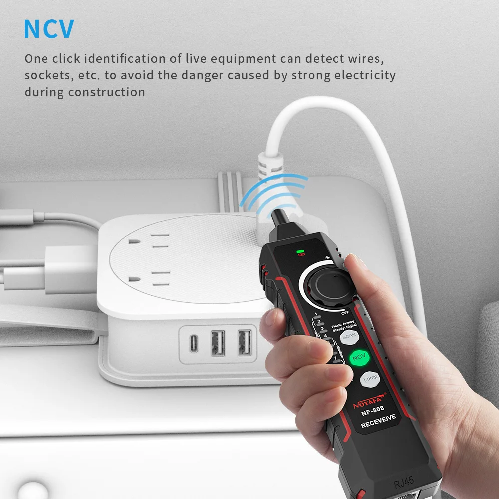 NOYAFA Network Cable Tester CAT5 CAT6 Cable Tracker LCD Display Poe Tester Network Tools Support Continuity Test Wire Tracer