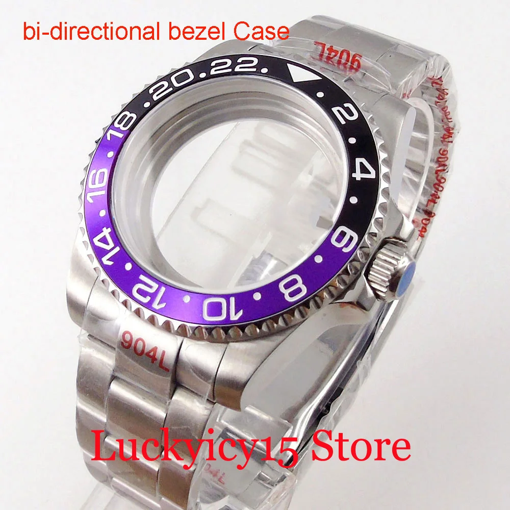 Bidirectionally Rotate Bezel Watch Accessories Case 40MM 200m Waterproof Sapphire Crystal Fit For NH35 NH34A NH36 ETA2824 PT5000