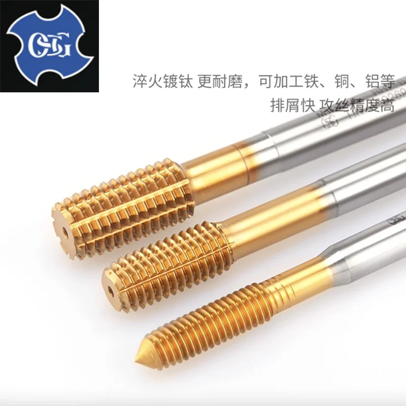 1PCS HSSE Long Shank100MM With Tin Forming Tap UNC UNF0-80 2-56 4-40 6-32 8-32 10-24 10-32 1/4 5/16 3/8Machine Screw Thread Taps