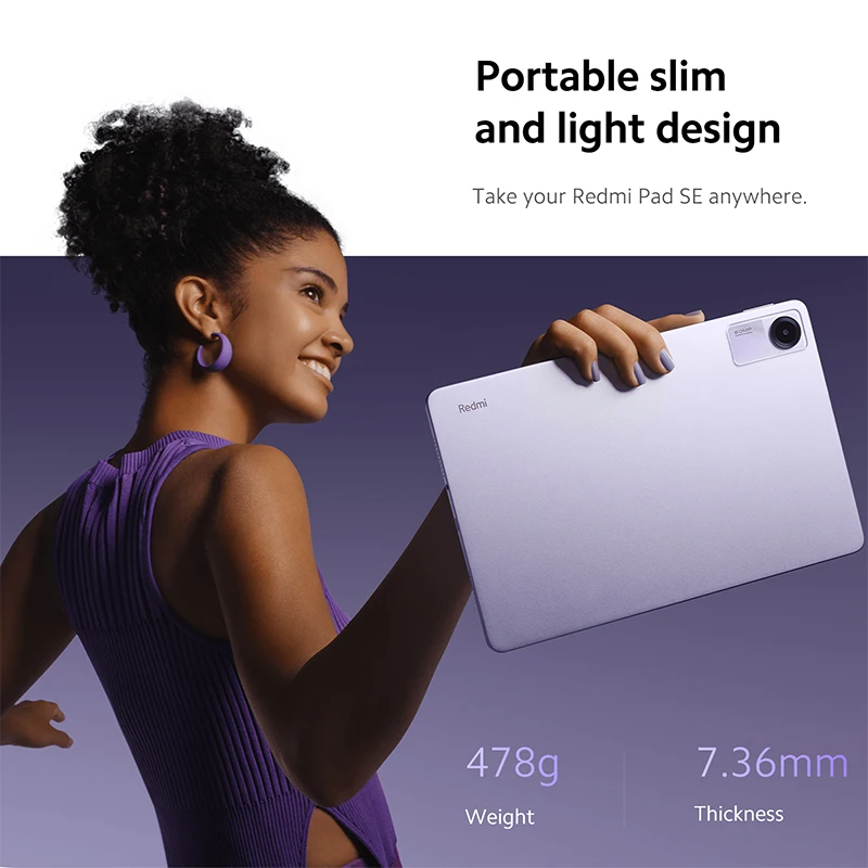 Xiaomi-Tableta Redmi Pad SE Mi, versión Global, 128/256GB, gran batería, Snapdragon®Altavoces Dolby Atmos, 680®Pantalla de 11 pulgadas