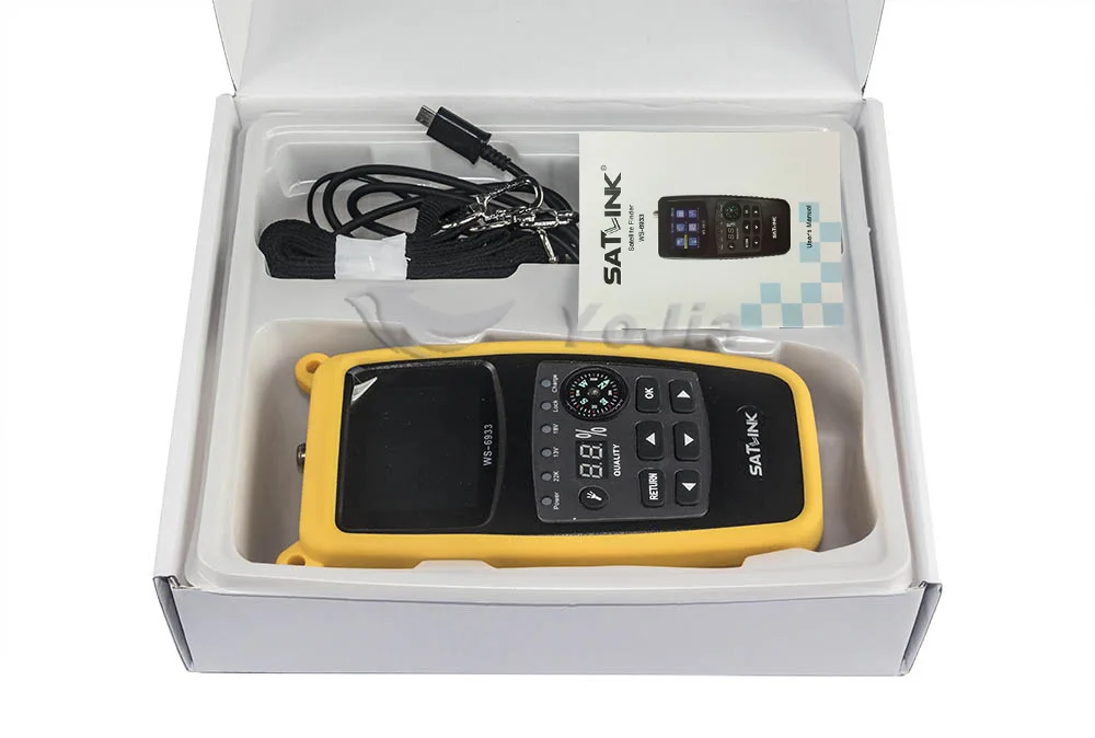 الأصلي Satlink WS-6933 DVB-S2 FTA C & KU الفرقة الرقمية مكتشف الأقمار الصناعية متر مع 2.1 بوصة شاشة الكريستال السائل WS 6933