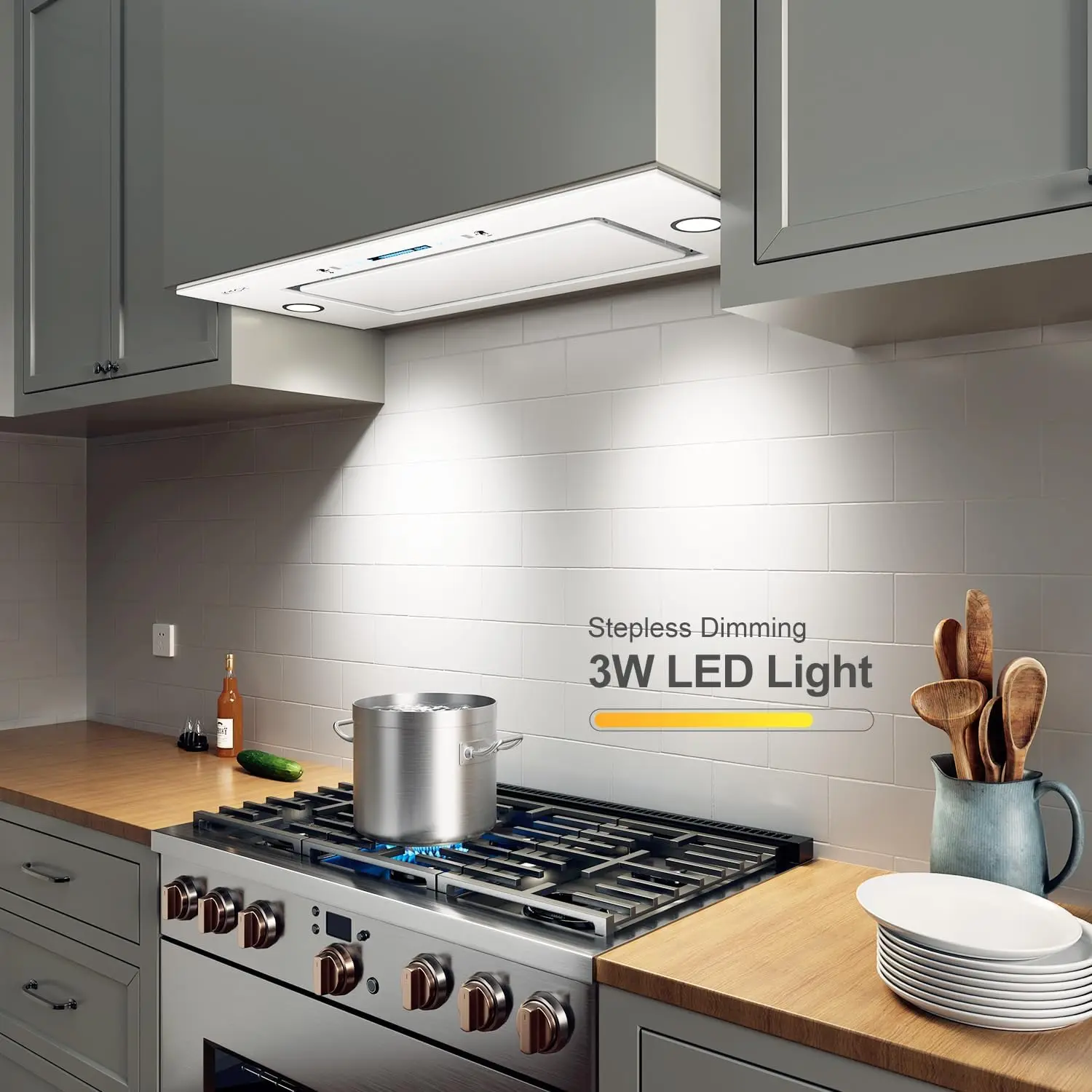 غطاء محرك السيارة الجديد مقاس 36 بوصة بقدرة 900 CFM غطاء محرك السيارة بدون أنابيب مع 4 سرعات مروحة بيضاء من الفولاذ المقاوم للصدأ غطاء محرك السيارة من الزجاج المقسى مقاس 36 بوصة #5