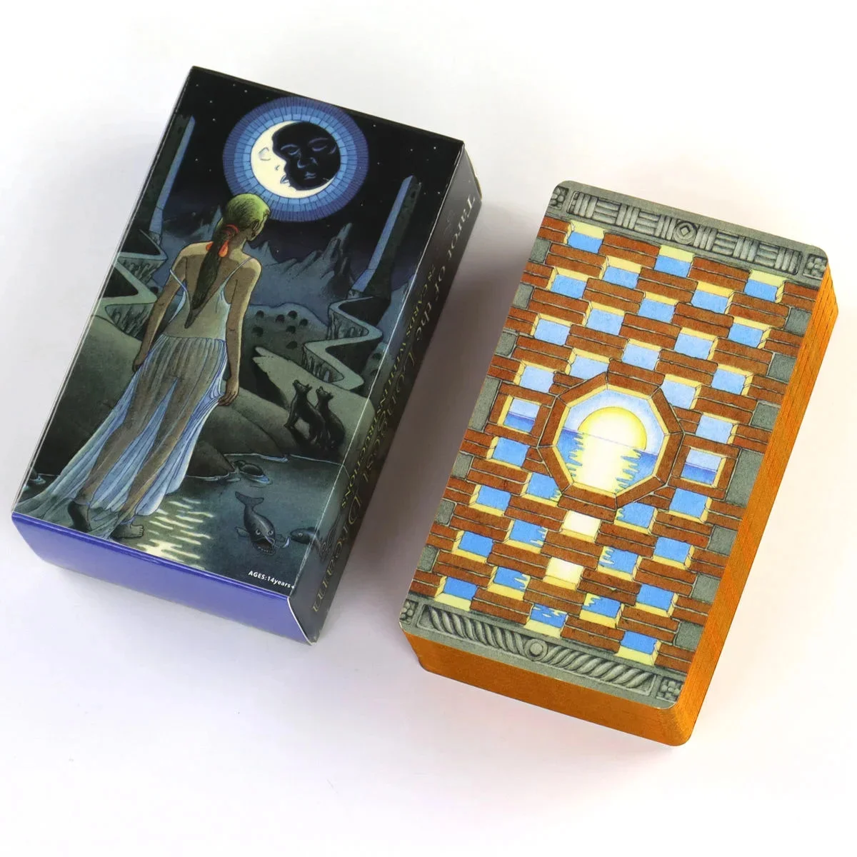 10*6cm Tarot of The Longest Dream 78 Pcs Cards with Guidebook for Beginners Oraange Gilded Edges