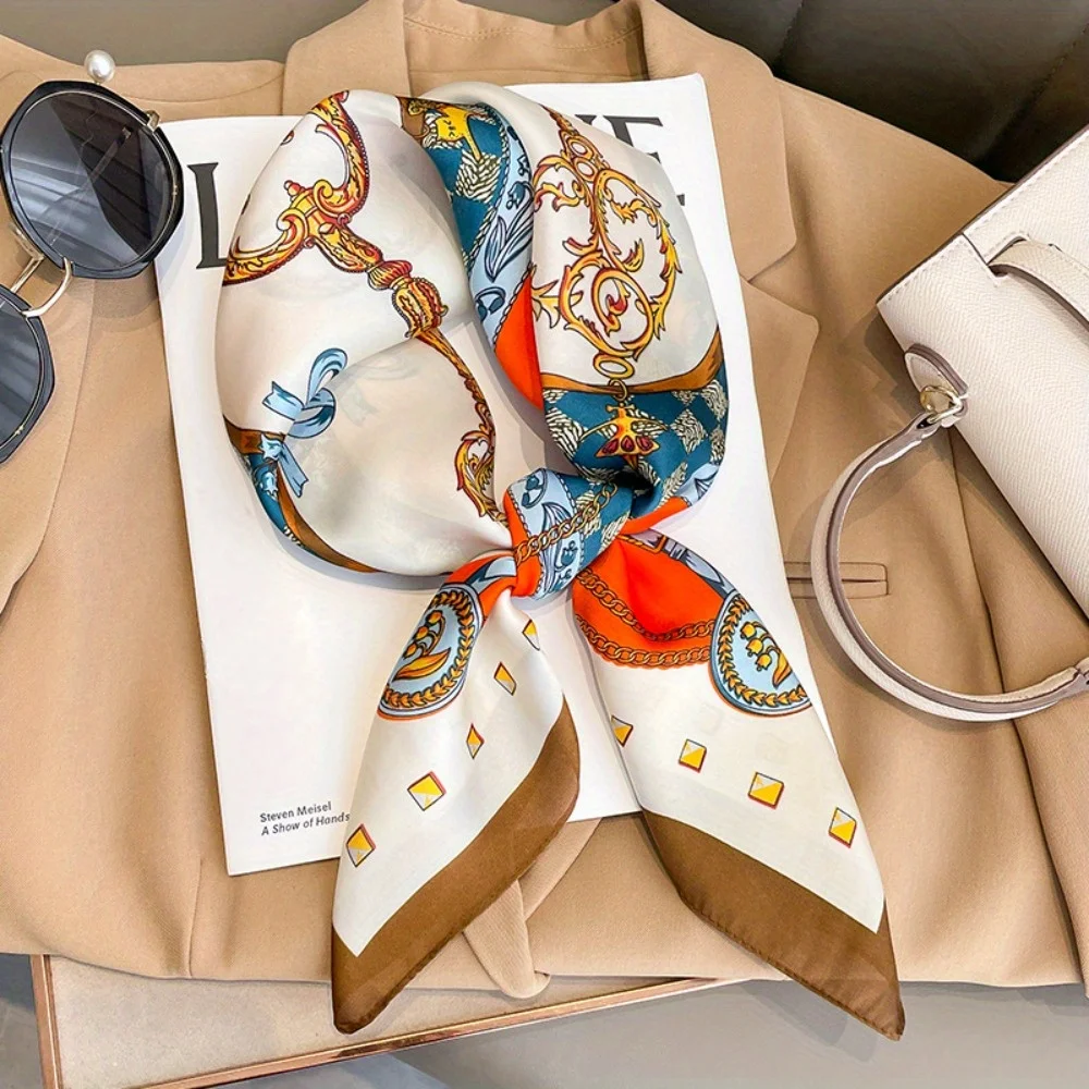 1 Eleganter Seidenschal - Damen-Accessoires - Atmungsaktiv, UV-Beständig, Dekorativ, Modisch und Luftdurchlässig – Detail 3