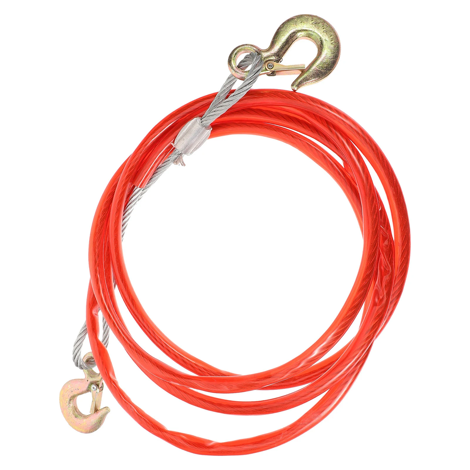

Car Towing Rope Thicken Steel Cable Heavy Duty Vehicle Trailer Pulling Portable Outdoor Emergency Use