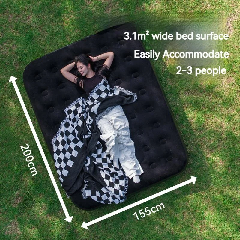 Naturehike Blackdog Automatic Inflatable Sleeping Mattress Outdoor Portable 2-3 Person Thickened Camping Tent Flock Sleeping Mat