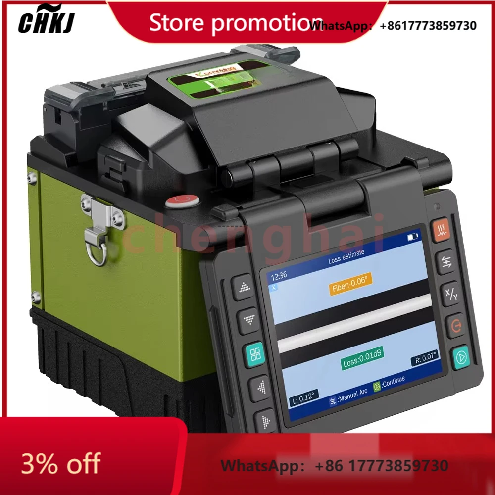 

CHKJ-2025NEWKomshine Hot Sell EX-39 Fiber Fusion Splicing machine EX39 Mini Optical Fiber Fusion Splicer 4 Motors 8 Seconds Fast