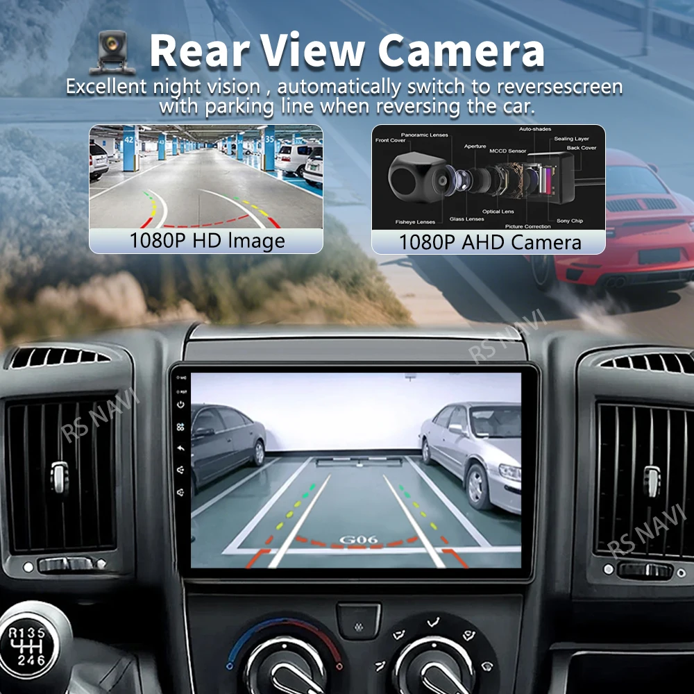 Plug and PlayAndroid 16 Car Radio For Fiat Ducato Peugeot Boxer Citroen Jumper 2006 -2022 Wireless Carplay Android Auto