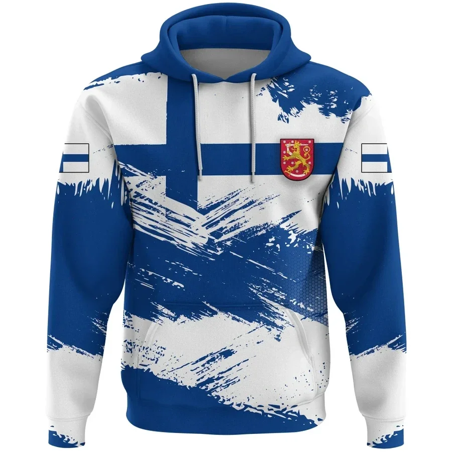 

New Finland Zipper Hoodie Men FIN FI Suomi Flag Print Sweatshirt Finnish Jacket Unisex Hooded Pullover Tracksuits Customized