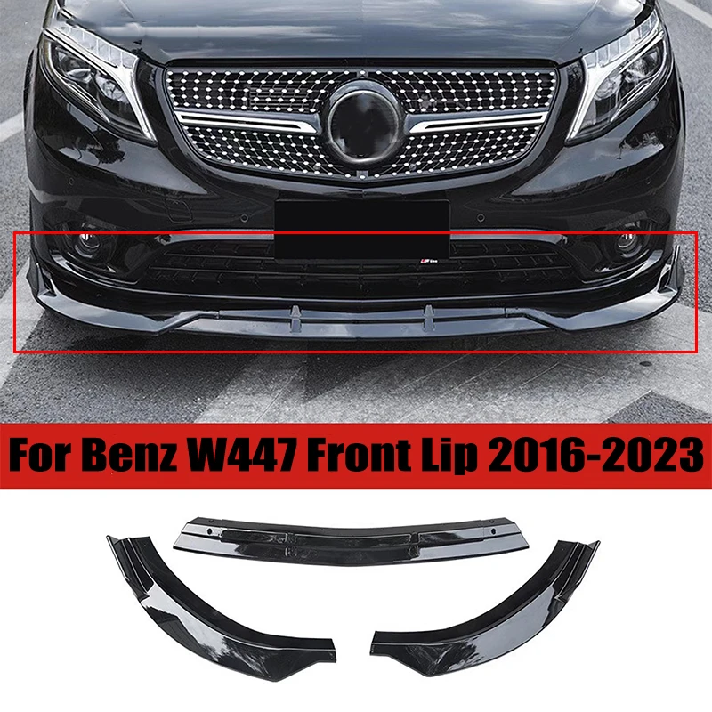 

For Mercedes-Benz Vito W447 V260 200 220 250 2016-2023 Front Bumper Lip Splitter Diffuser Body Kits Spoiler Bumper Protector