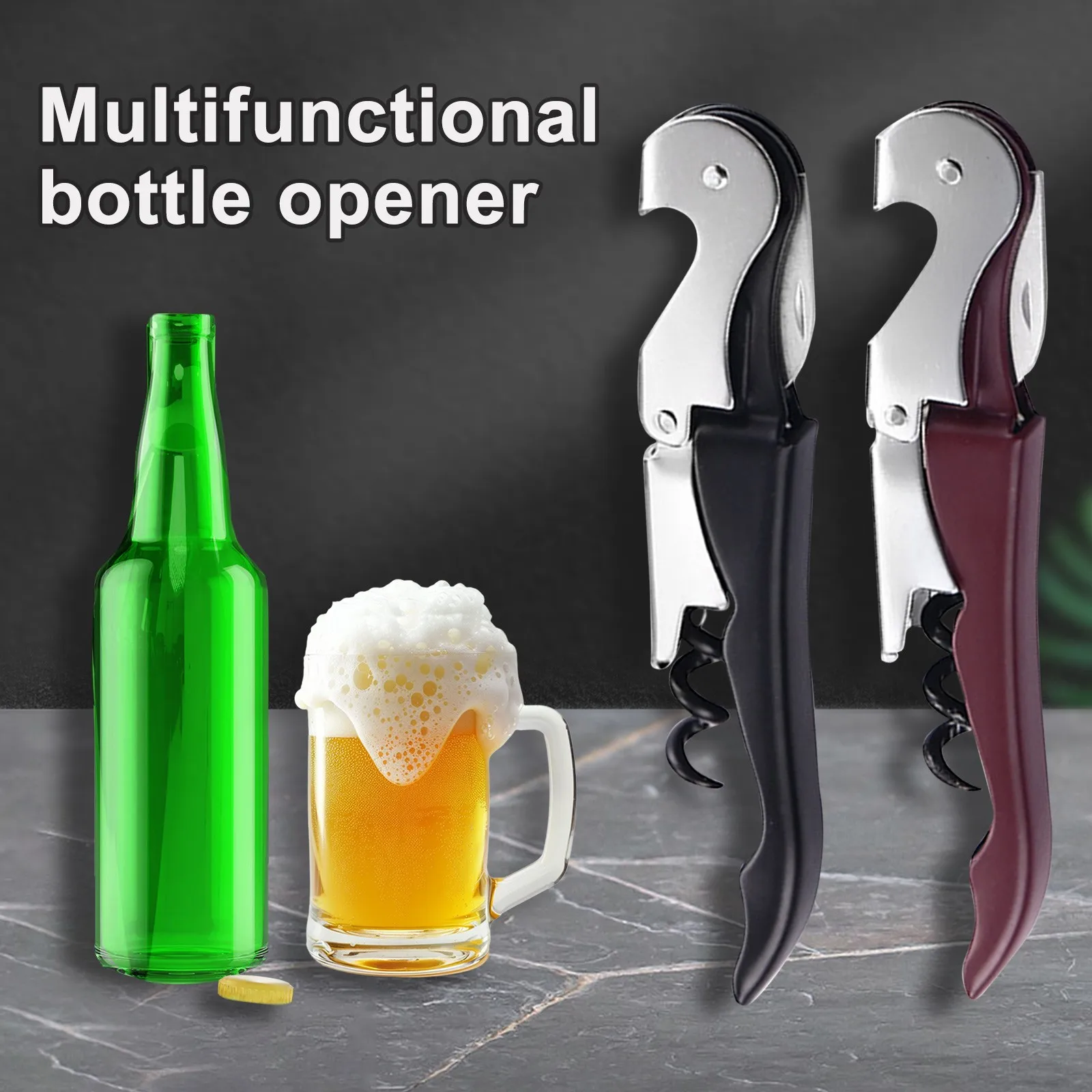 Colorful Bottle Opener Multifunctional Creative Portable Wine Opener Beer Red Wine Wine Hippocampus Knife Household Gadget