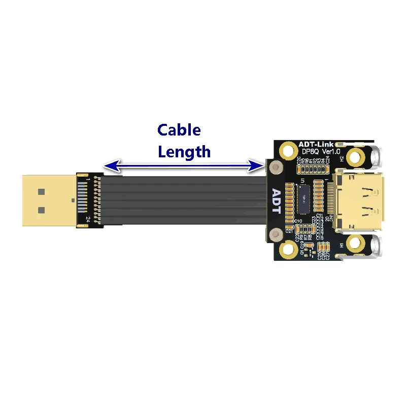 DisplayPort Cable DP 1.4 To DP Male To Female 4K 144Hz Display Port Adapter for Video PC Laptop TV DP1.4  Display Port Cables