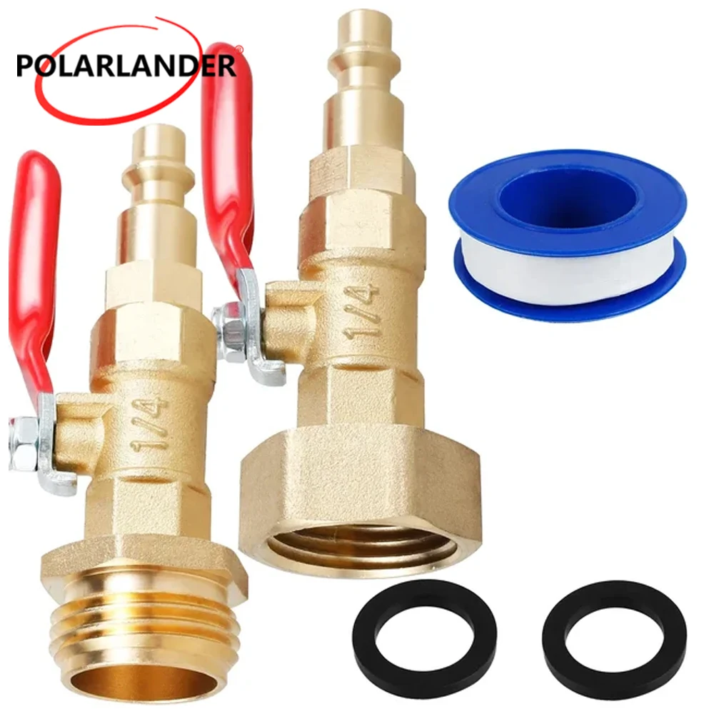 RV Winter Blow‑out Adapter Kit Brass Faucet Tap Connector for Sprinkler Pipe Winter Antifreeze Blow Out Water Lines