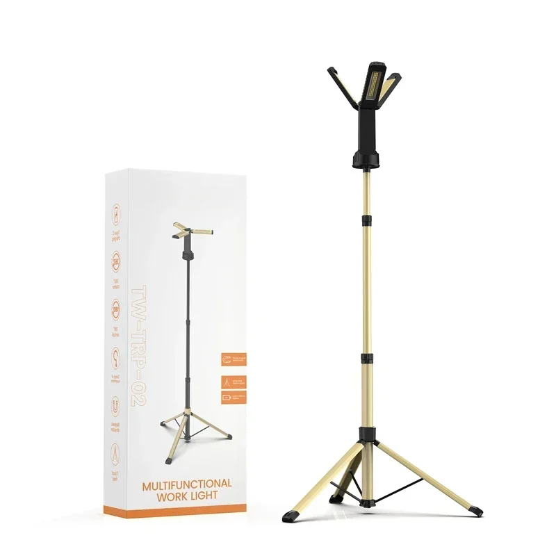 Multifunctional Camping Light Rechargeable 18W 6000Lm Telescopic 2.3m Height Camping Lantern With Battery