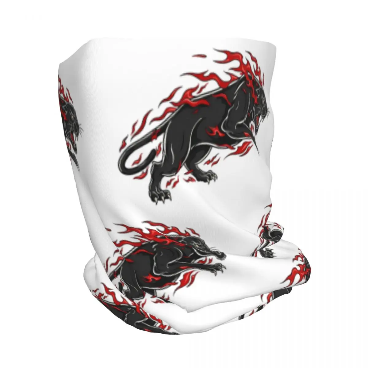 Fiery Panther Flaming Beast Bandana Neck Gaiter Mask Scarf Warm Face Mask Beanies Hat Unisex Adult Windproof