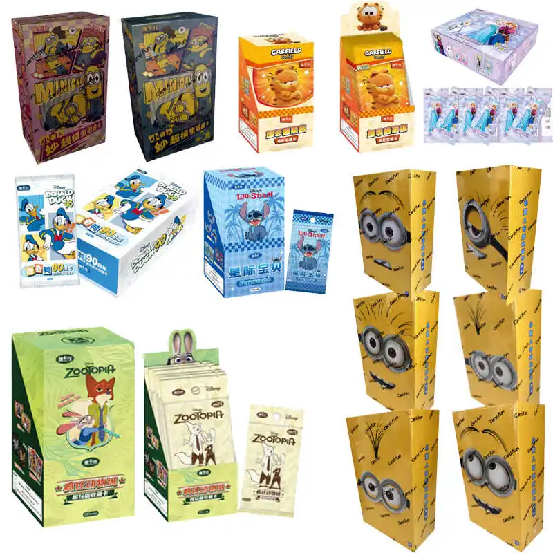 

Натуральная забавная карта Дональд Дак Гарфилд Стич Миньоны Зоотопия Дисней Полный диапазон Коллекционные карты Аниме Периферийные игрушки Подарки