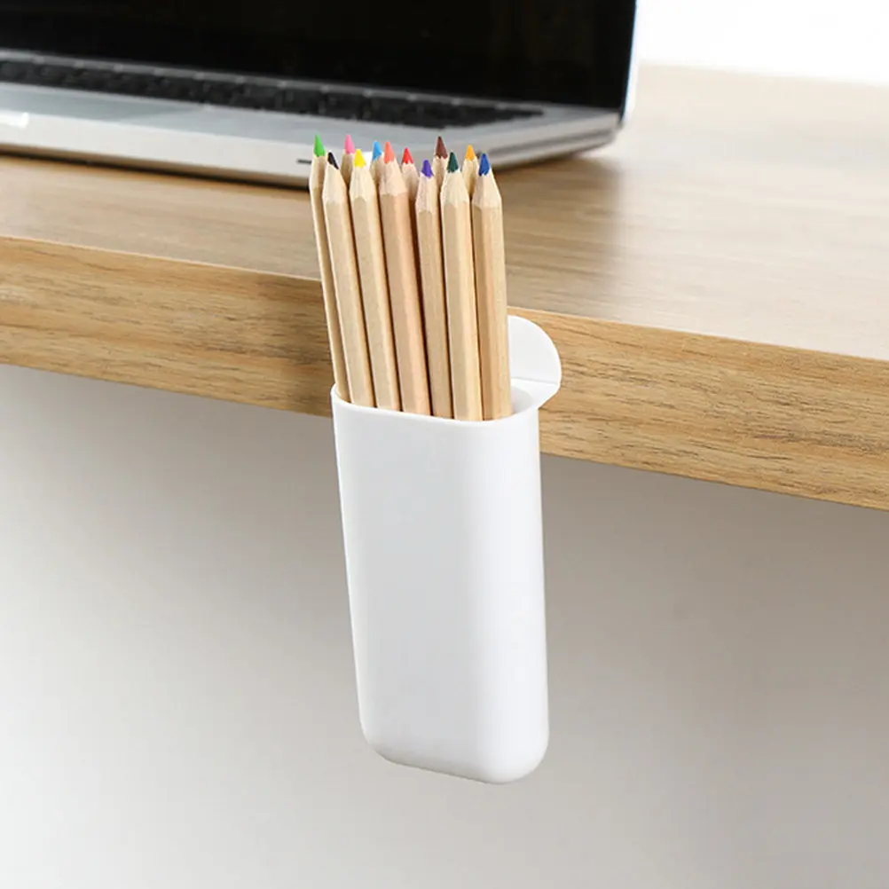 

3Pcs Plastic Screen Storage Box Heavy-Duty Adhesive Mount for Computer Monitor Holds Pens Phones Headphones Office Organizer