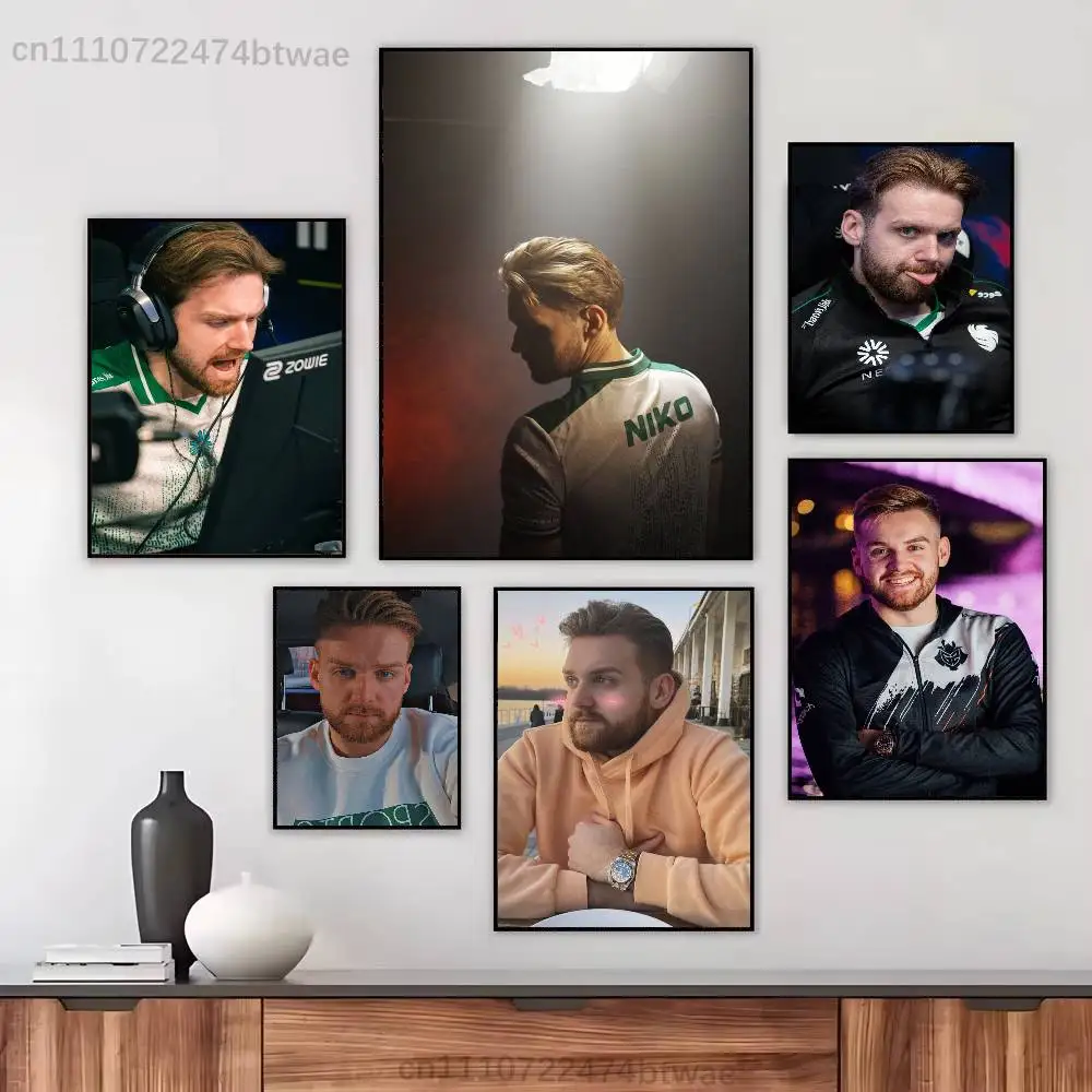 CSGO 2026 Major Niko Falcon Poster Ausgefallenes Poster Wandaufkleber für Wohnzimmer Bar Vintage Dekorative Malerei