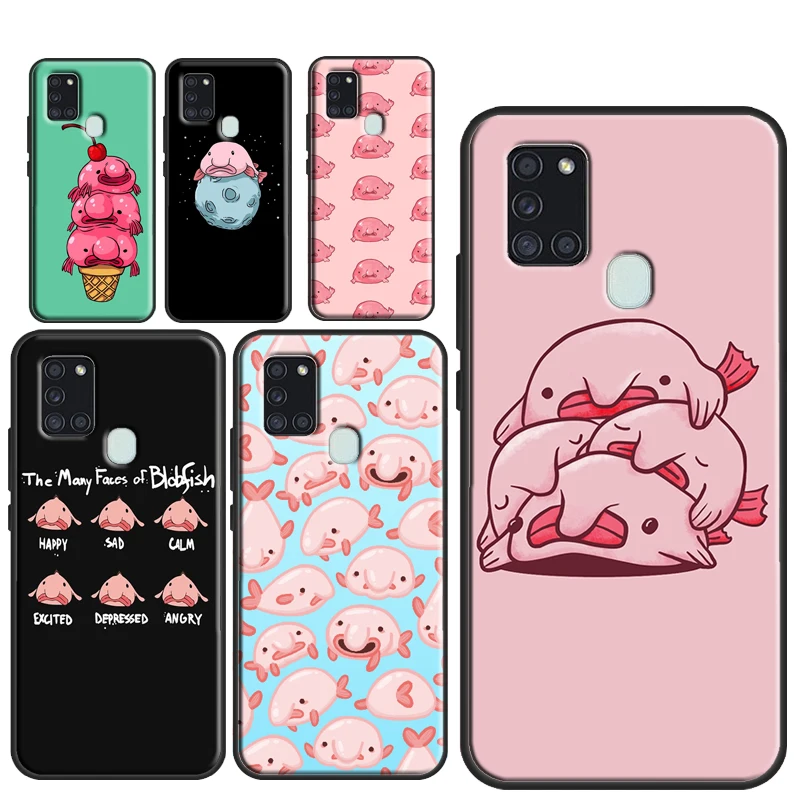 Blobfish Case For Samsung Galaxy A54 A34 A14 A51 A71 A50 A52S A12 A22 A32 A52 A53 A33 A13 Cover Coque