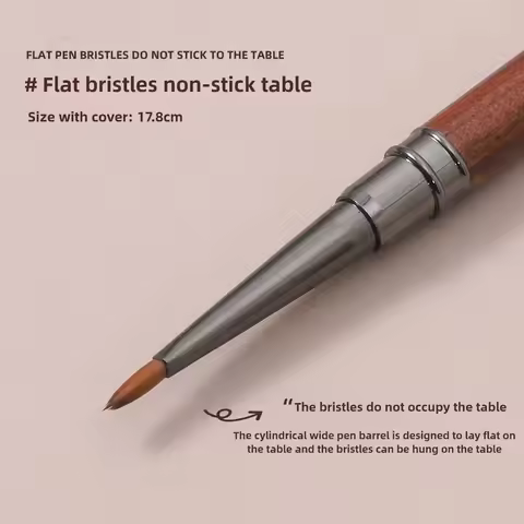 Triangular Petal Nail Brush with round Wood Handle Acrylic Nail Art Liner Stripes Grid Flower Painting Drawing Manicure Tool