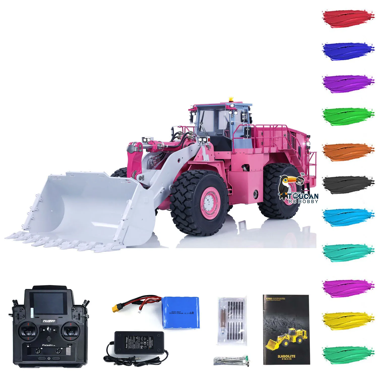 1/14 Kabolite K988 RTR RC Hydraulic Loader PL18Lite Radio Control Painted Car Engineering Vehicle Lights Sounds TH23345