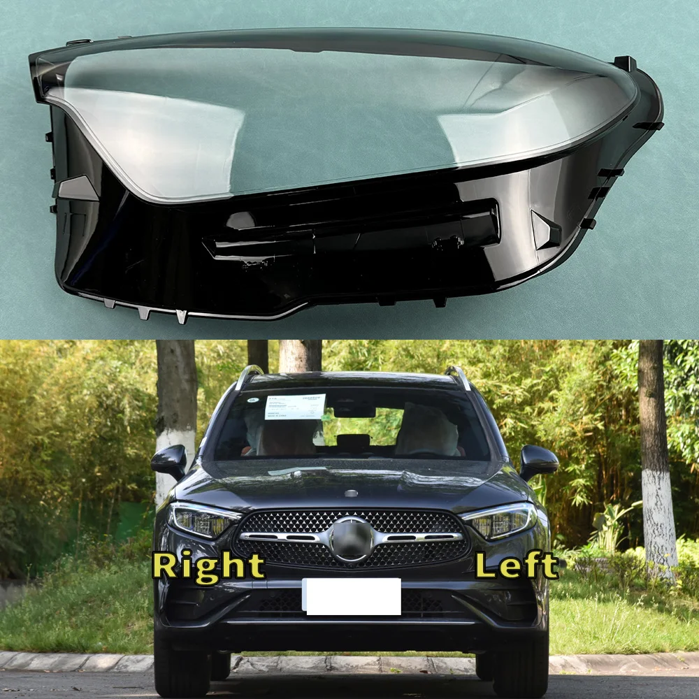 For Benz GLC W254 GLC200 GLC260 GLC300 2023 Headlight Cover Shade Lampshade Lens Headlamp Shell Plexiglass