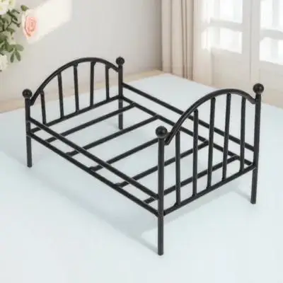 

Mini Metal Frame For 1:12 Scale House Metal Bed Miniature Furniture Tiny House Bedroom Accessories Iron Art Decor