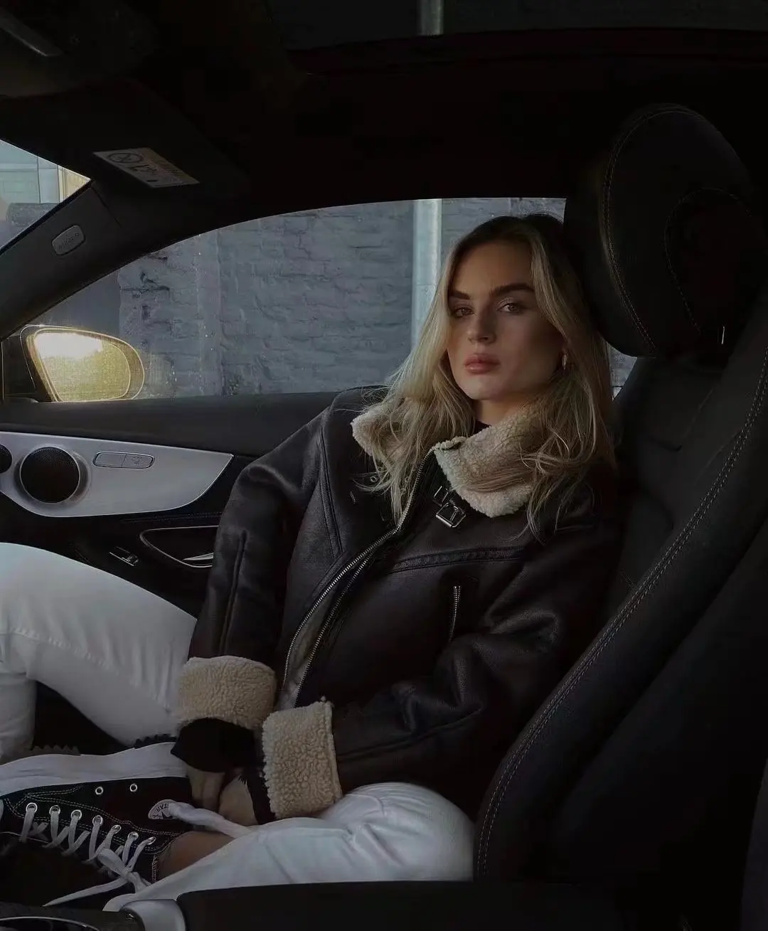 Cappotto da donna autunno moda spesso caldo finto shearling cappotto vintage manica lunga cintura orlo capispalla femminile top chic