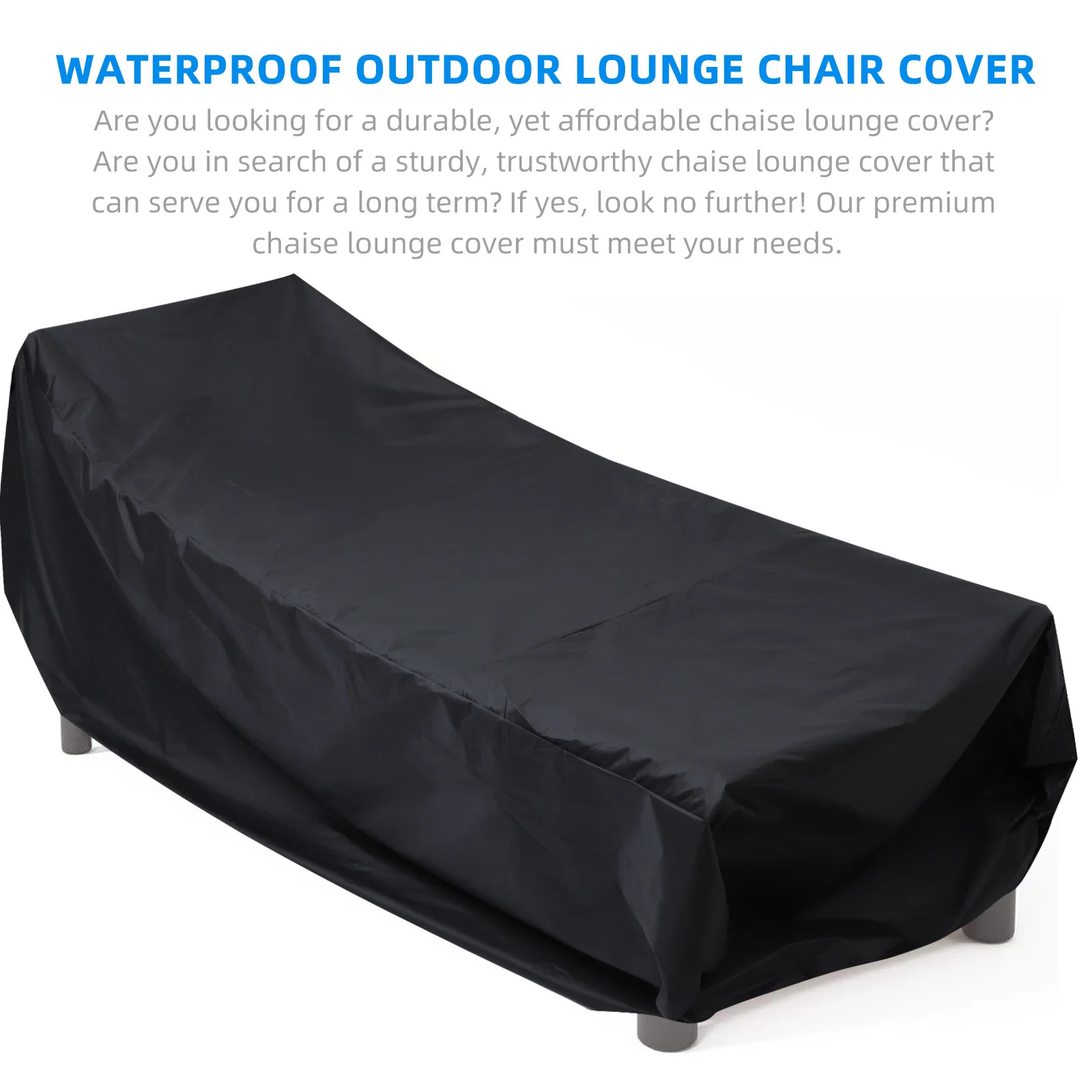 

Beach Chair Waterproof Outdoor Lounge Chair Cover Breathable Lightweight Uv Protection Rain Snow Sun Resistant Furniture