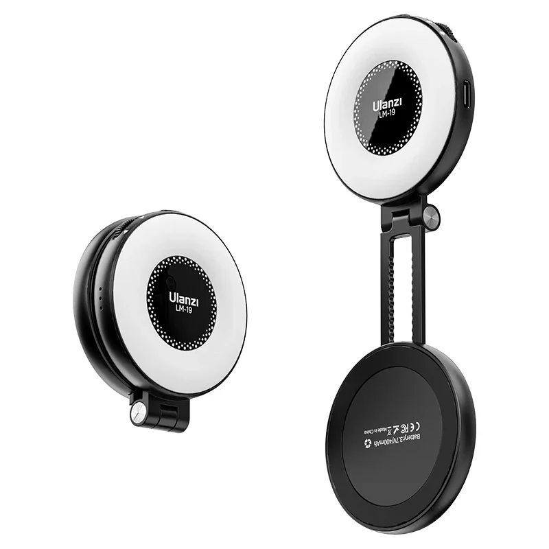 Original Ulanzi LM19 Magsafe Magnetic Panda Light Triple Color Temperature  Light For Mobile Phone Photography Live Streaming