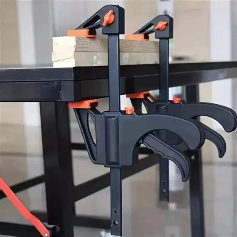 4' Woodworking Clamp 1/2Pcs Set Fixed Type Quick Ratchet Release Speed Extruded Nylon Work Bar Kit Spreader Gadgets DIY Portable