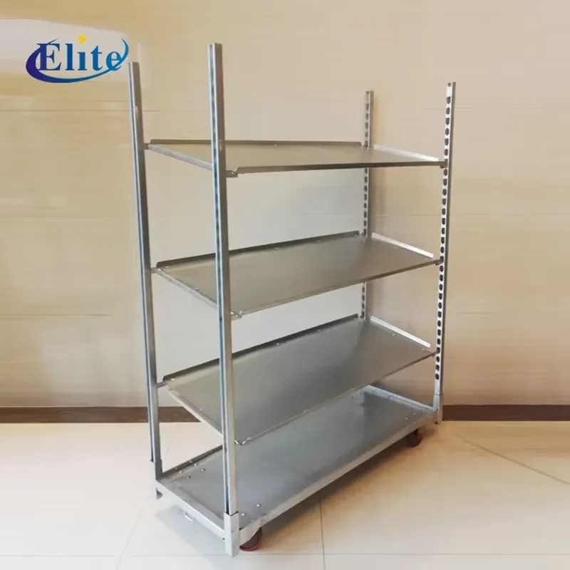 CC Four-Wheel Industrial Flower Trolley Foldable Rolling Cart Multi Tier Display Stand Garden Florist Event Decoration
