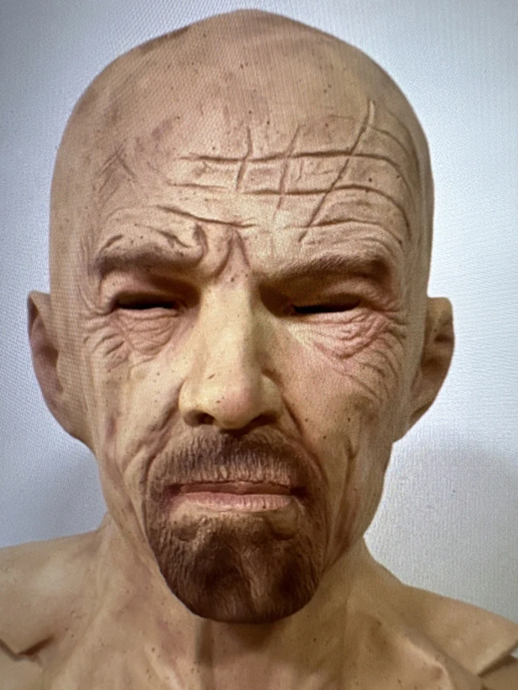 Realistic Bald Old Man Mask Breaking Bad Walter White Mask Heisenberg Latex Mask Adult Halloween Cosplay Party Masquerade Props