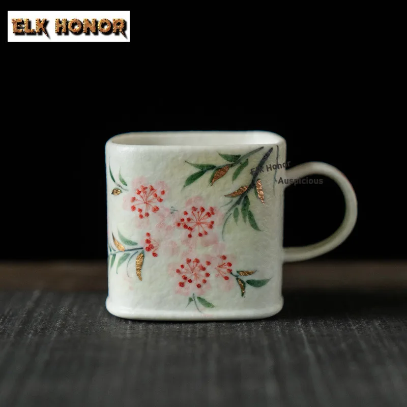 75ml Rock Mineral White Gold Drawing Teacup Traditional Tea Bowl Cup For Tea Tea-tasting Fragrance Cup Jianzhan Master  Teaware