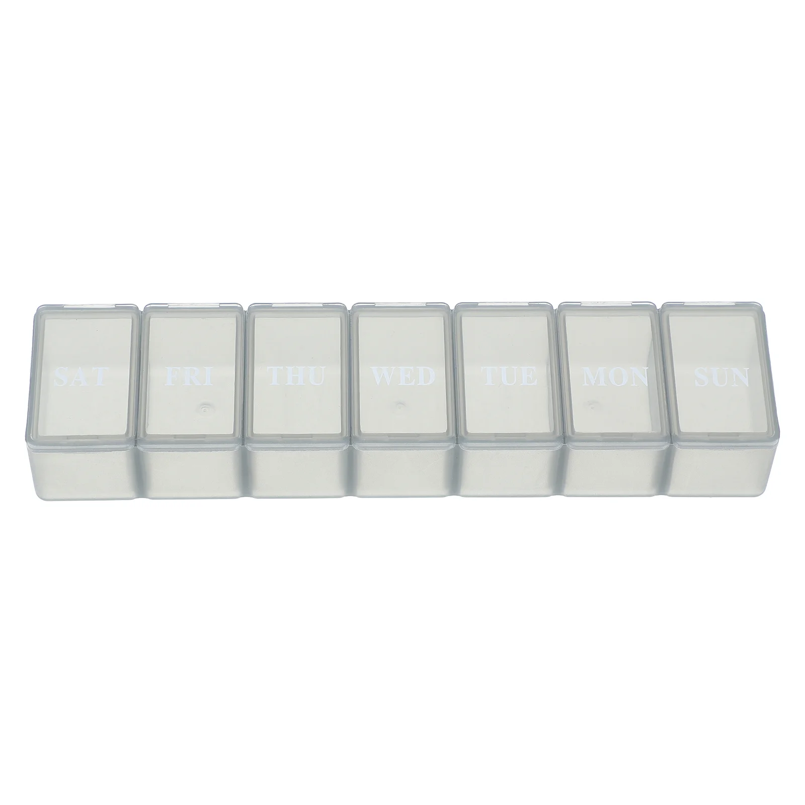 

7-Grid Weekly Pill Box Organizer With Transparent Lids For Daily Vitamin Medicine Storage Portable Safe Long Lasting