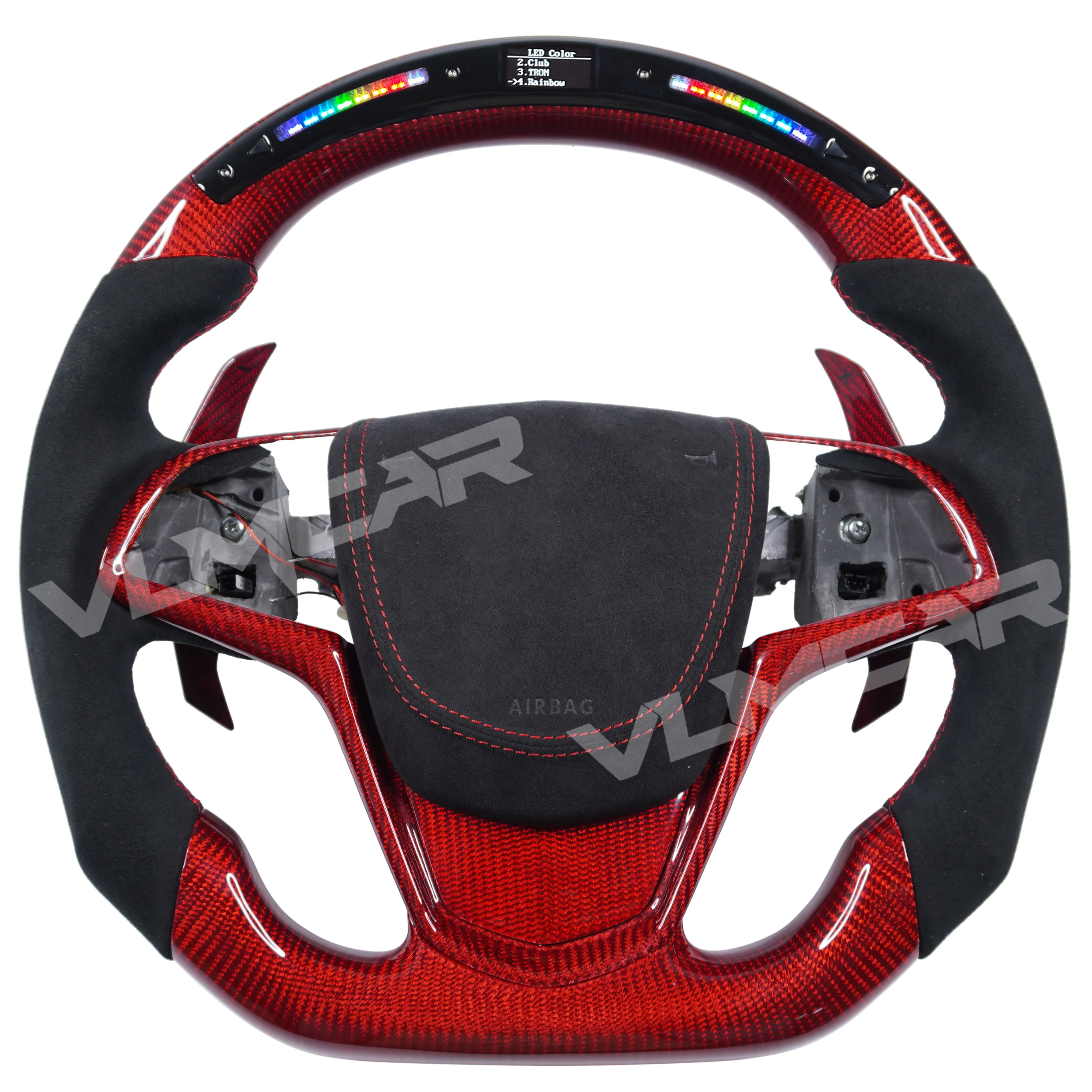 

Custom Carbon Fiber Steering Wheel for Cadillac ATS CTS 2013 2014 2019 XTS CT4 with LED Display & Shift Paddles