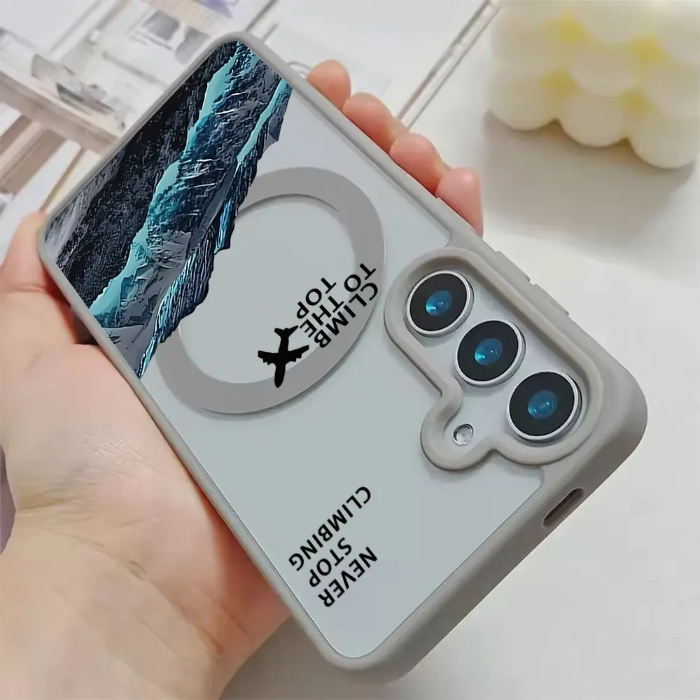 Inspirational Quotes Magnetic Wireless Charging Phone Case For Samsung Galaxy S26 S25 S24 S23 S22 Ultra Plus FE 5G Magsafe Cover view 6