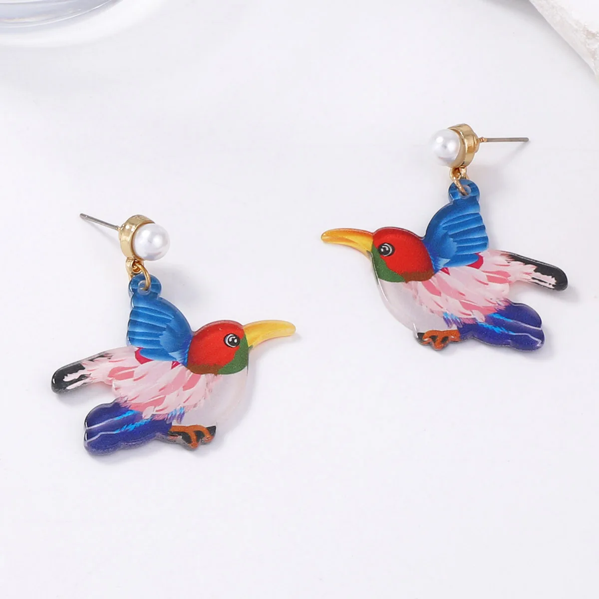 DIGADAGU معدن أكريليك الطيور استرخى أقراط جديدة الحد الأدنى أقراط ساحرة المرأة مجوهرات اكسسوارات اليومية