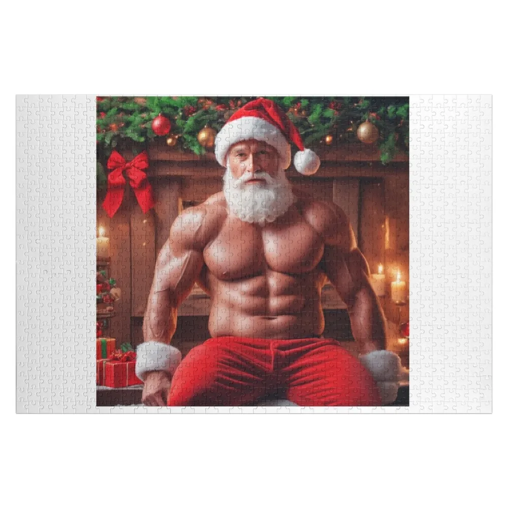 

Sexy Shirtless Ripped Christmas Santa Claus Jigsaw Puzzle Baby Wooden Wooden Adults Puzzle
