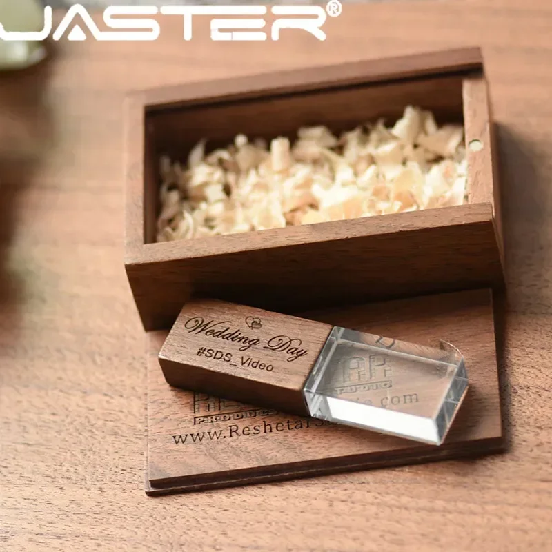 JASTER Crystal Plus Push-pull Box Maple USB Flash Drive 4GB 8GB 16GB 32GB 64GB 128GB  USB 2.0  Usb Flash Drive Cute Memoria Usb