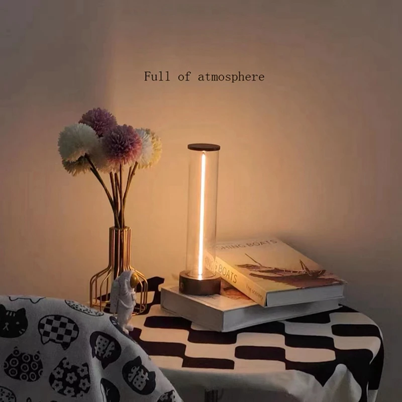 TKOH-Semplice linea di ricarica a LED luce notturna touch USB ricarica atmosfera lampada da tavolo regalo lampada atmosfera quantistica