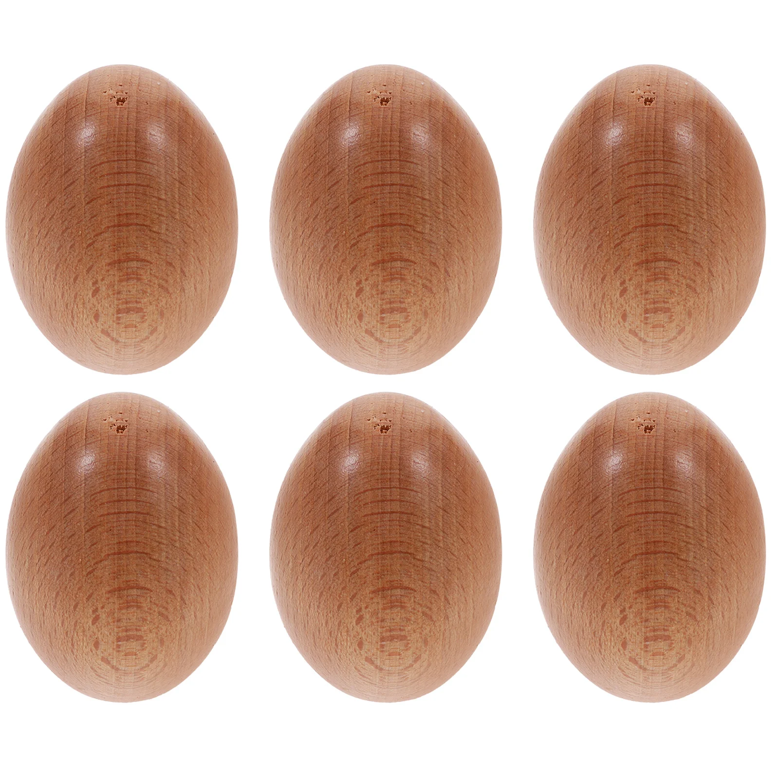 

6pcs Wooden S Egg Maracas Kids Toys Musical Instruments Durable Puzzle Rattles Child Education Sound Perception