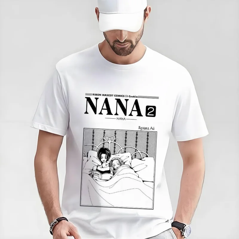 

Nana Osaki 0330 The Black Stones Punk Band Manga Gift T shirt Large size Tops Anime Girl Graphic Print Y2k Clothes Cartoon Tee