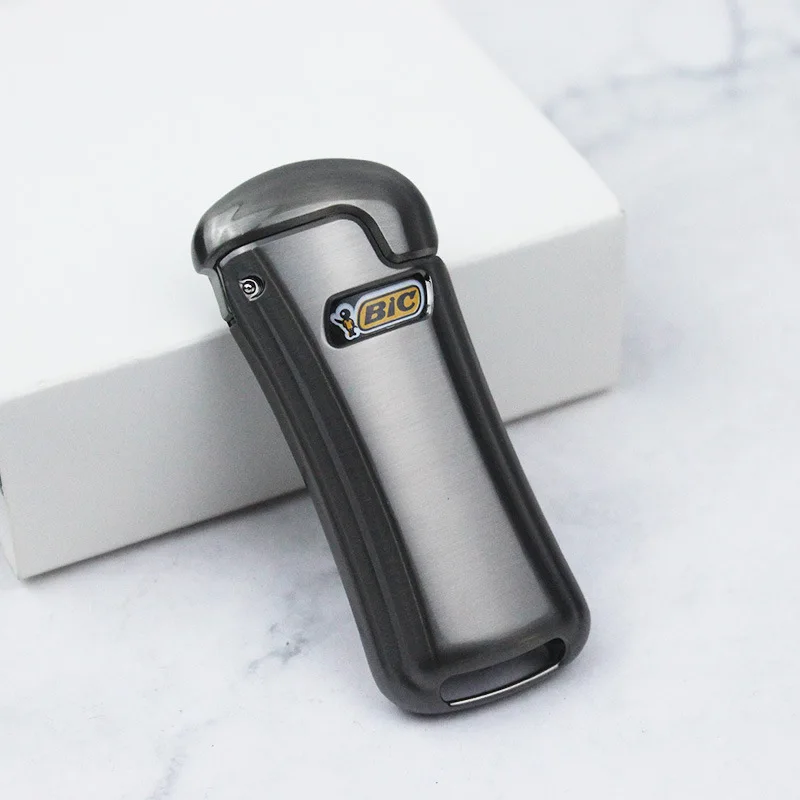 Zinc Alloy Lighter Case For BIC J5 Mini Flint Disposable Lighter Oil Lighter Sleeve EDC Smoking Gift Cover image 5