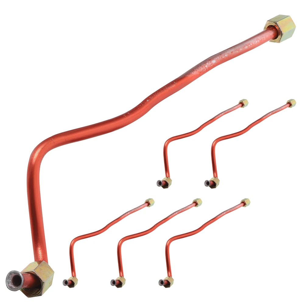

6pcs Oil-free Air Compressor Fittings Brown Discharge Tube Hose Replacement Outlet High Efficiency Durable Aluminum