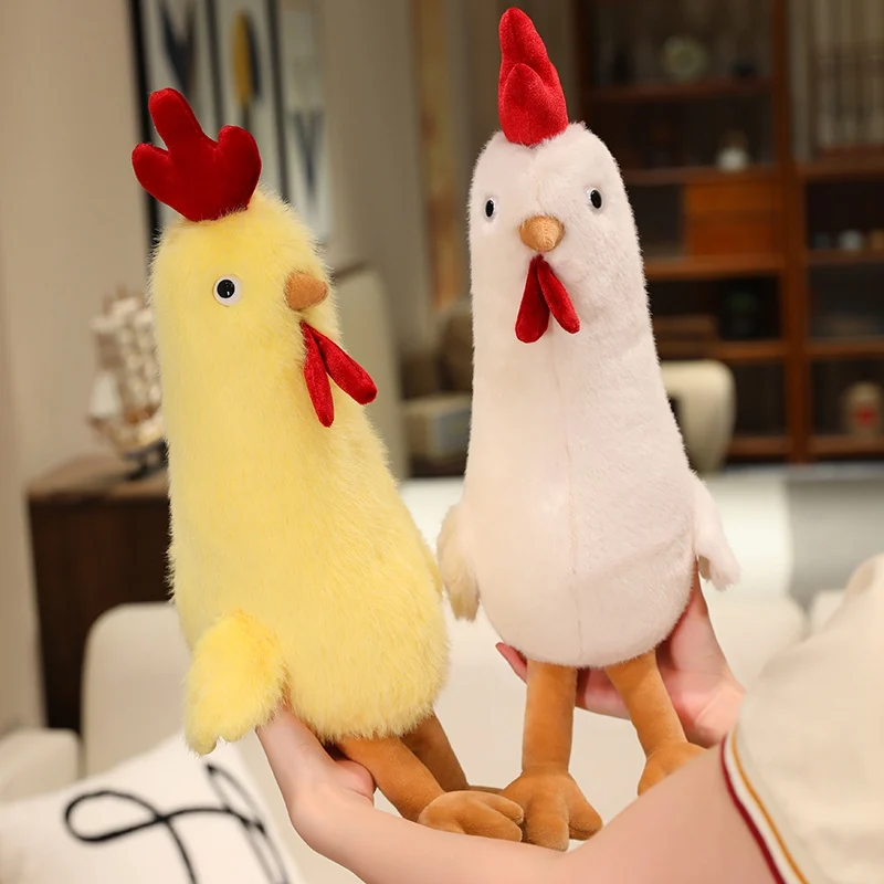 50/68/82cm Cute Long Strip Chicken Plush Doll 30cm Cartoon Chicken Plush Pendant Girl Boy Gift Home Decor